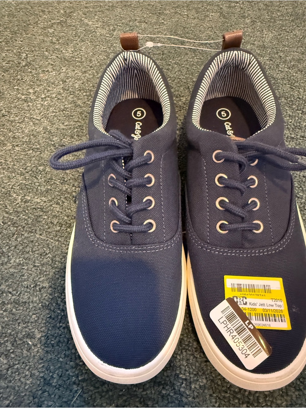 Cat & Jack Navy Blue Canvas Kids Sneakers